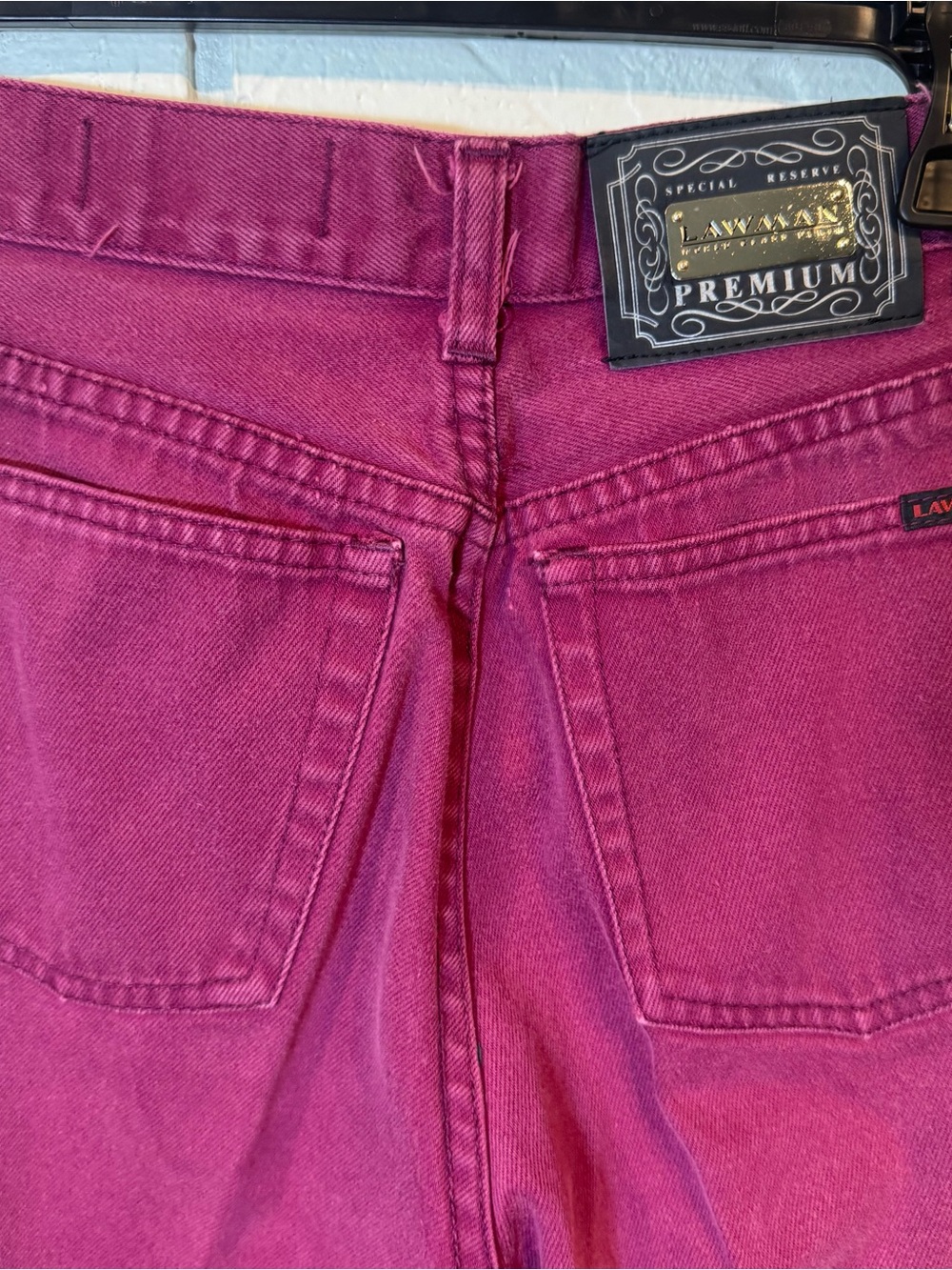 Vintage 90s Lawman Maroon Jeans Womens 26” - Picture 5 of 7